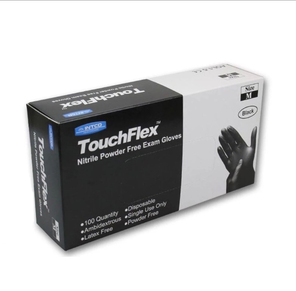 TouchFlex - Nitrile Examination Gloves -100 gloves -Disposable -  Black (Large)- 11331B - additional view