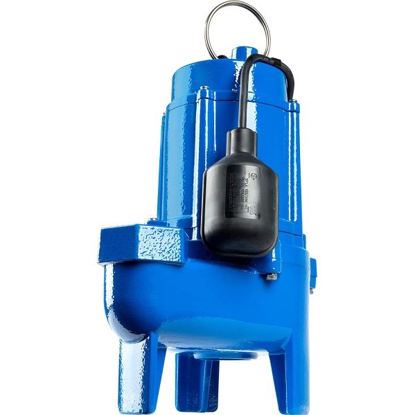 Discontinued - Little Giant  - LG-SEW75T 115 Volt, 3/4 HP, 8400 GPH Cast Iron Sewage Pump with Tethered Switch and 20-Ft. Cord, Blue - 14942662 - additional view