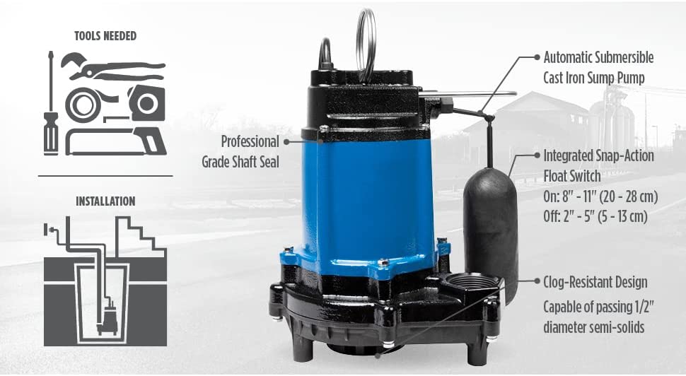 LittleGIANT - LG-SC50SA - 1/2 HP Cast Iron Sump Eff - 14942672 - additional view