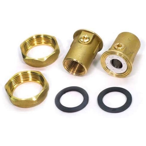 GRUNDFOS - FLANGE KITS FOR UNION MOUNTED PUMPS (Models, UPS15-35SUC/LC/DT, UPS15-55SUC/LC/DT)  3/4" bronze union isolation valve set (threaded) - 519852 - additional view