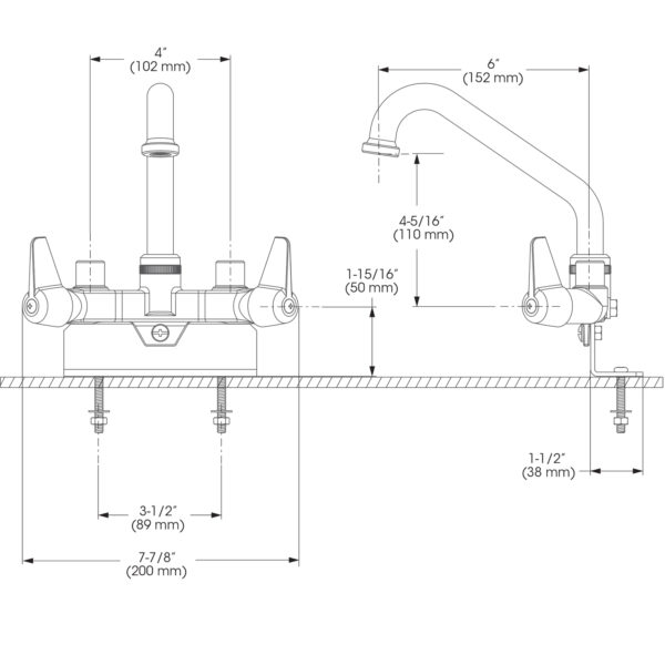 Belanger -Laundry Tub Faucet with Swivel Spout- 7021 - additional view