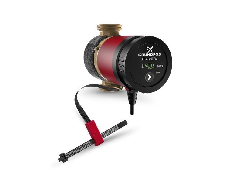 GRUNDFOS - discontinued HOT WATER RECIRCULATION SYSTEMS UP10-16 T PM BU/LC 115 Bronze, union 1-1/4" NPSM, 6 ft line cord - 99412493 - additional view