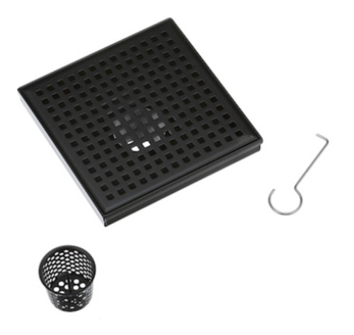 Oatey - Designline 6 in. x 6 in. Square Drain Square Grate in Matte Black - DS32060 - additional view