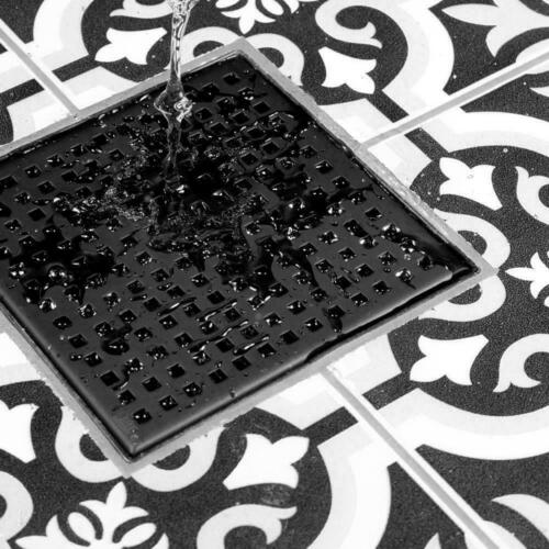 Oatey - Designline 6 in. x 6 in. Square Drain Square Grate in Matte Black - DS32060 - additional view