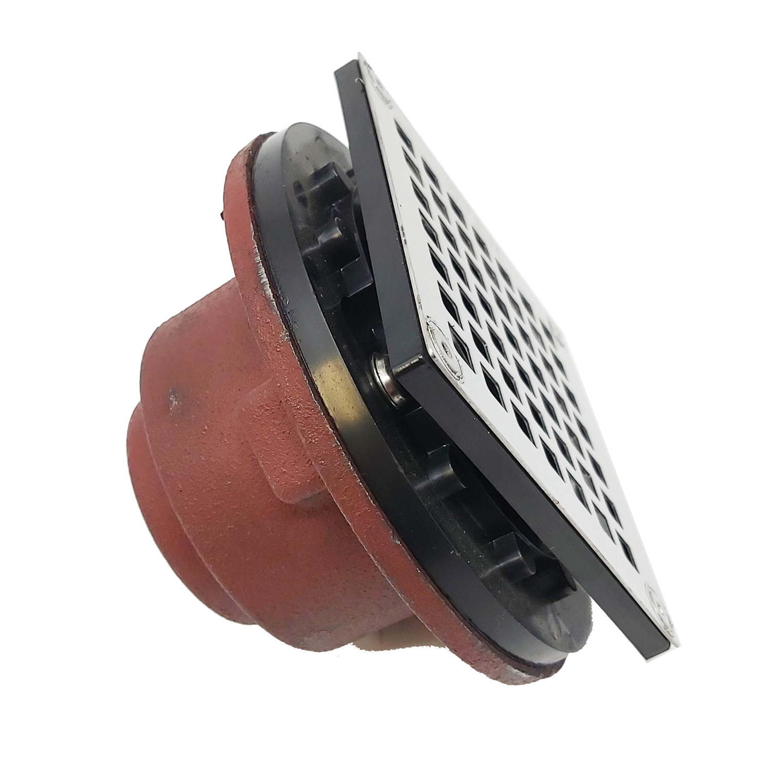 MIFAB- 2" IPS. C.I Shower Drain 4"X4" SS Strainer Square- SD7102-S4 - additional view