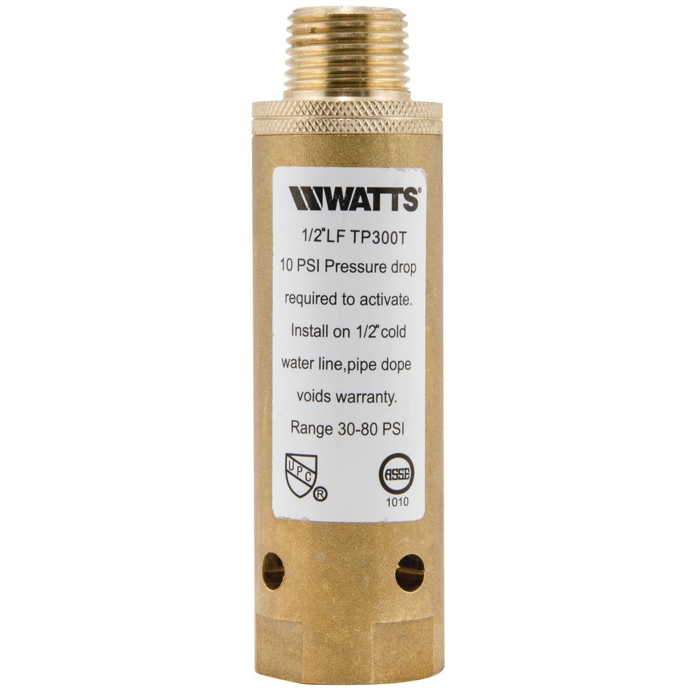 Watts - 1/2 LFTP300T In Lead Free Trap Primer, Threaded Inlet and Outlet - 0121238