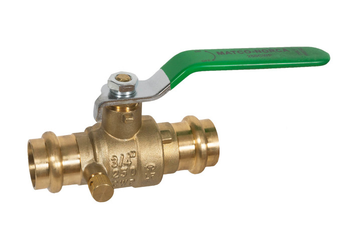 1/2  PRESS X PRESS BALL VALVE WITH DRAIN - 100268005