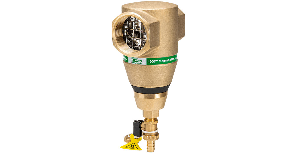 Taco - 3/4" in-line magnetic dirt Separator c/w blow down valve, Bronze Body - 49MD-075C-2
