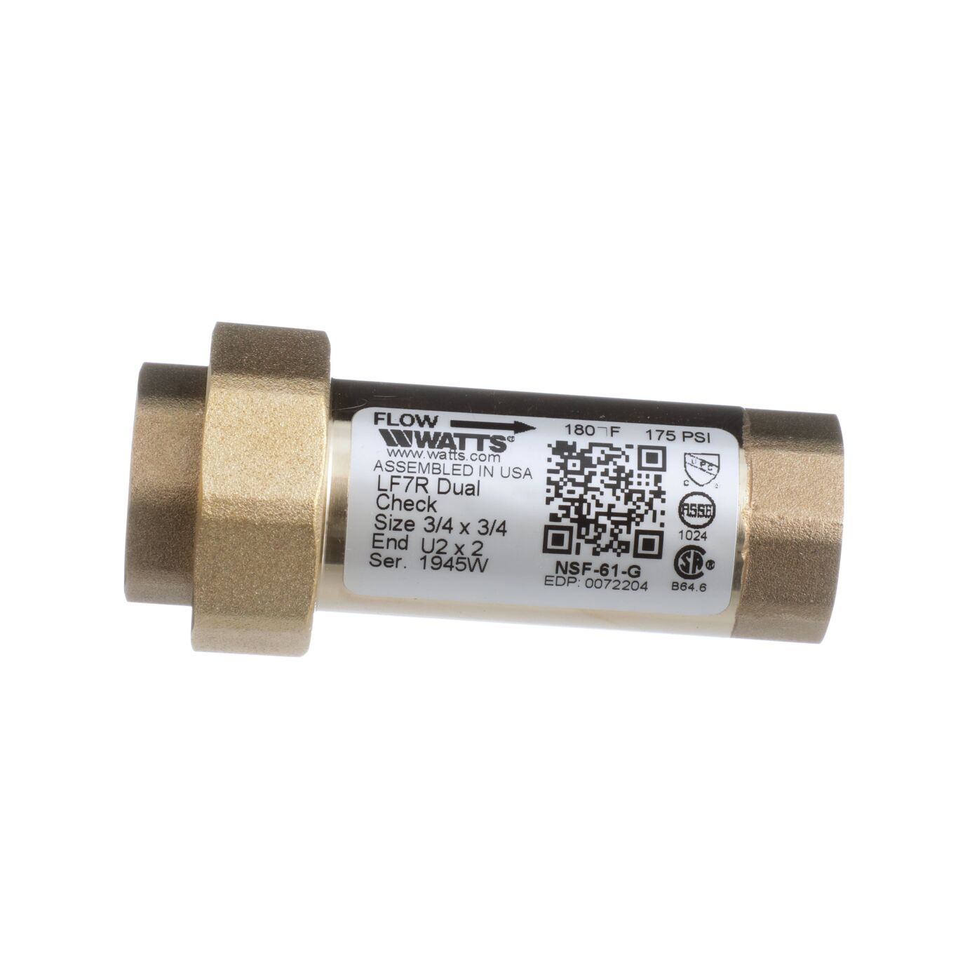 WATTS -WATTSPH STK LeadFree- 3/4x3/4 LF7RU2-2 - 0072204