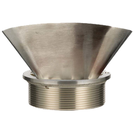 MIFAB - 4" X 9" NICKLE BRONZE OVAL FUNNEL  WITH 5" NB STRAINER ASSEMBLY  - EG-1