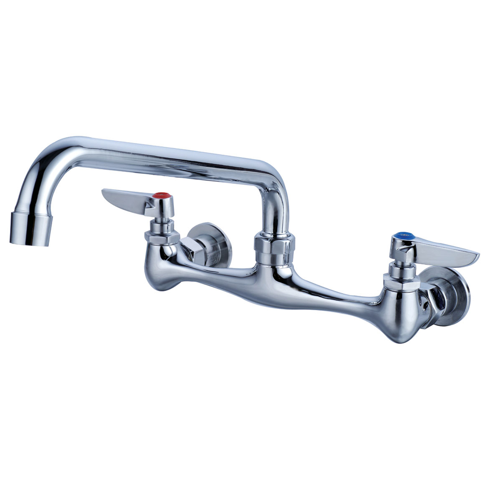 MASSI - YENISEI - Standard Duty Wall Mounted Faucet 8" Centers  8" Adjustable Centers 1/2" Female inlets 10" Swing Spout - MAXF-KS10
