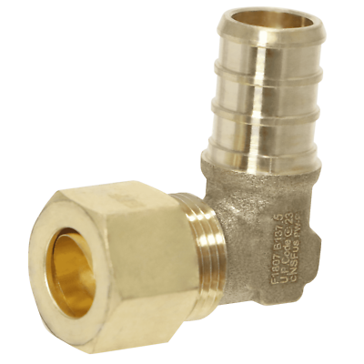 PEX x compression Elbow Union Adapter