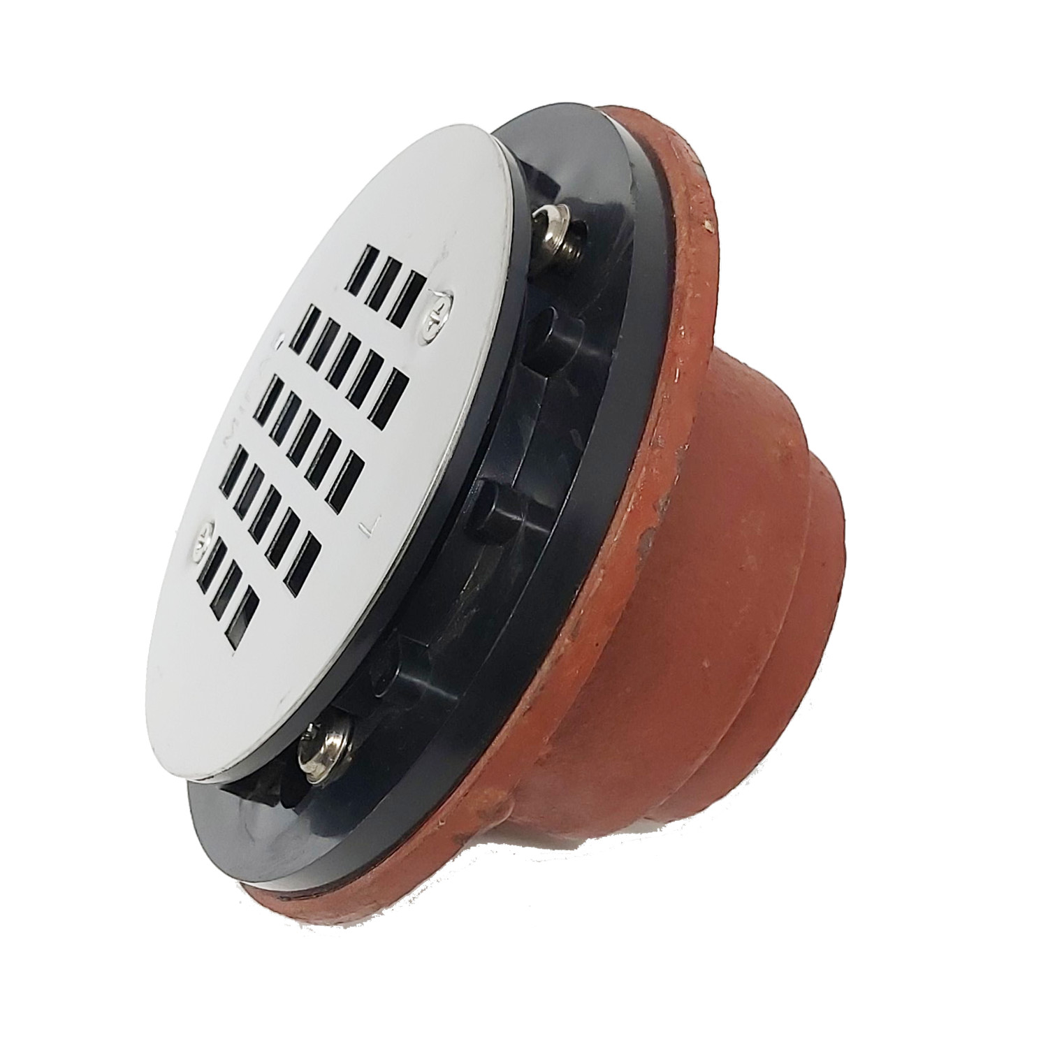 MIFAB-SHOWER DRAIN ROUND1 1/2" (38) CAST IRON BODY w/S.S. Grate-SD7101