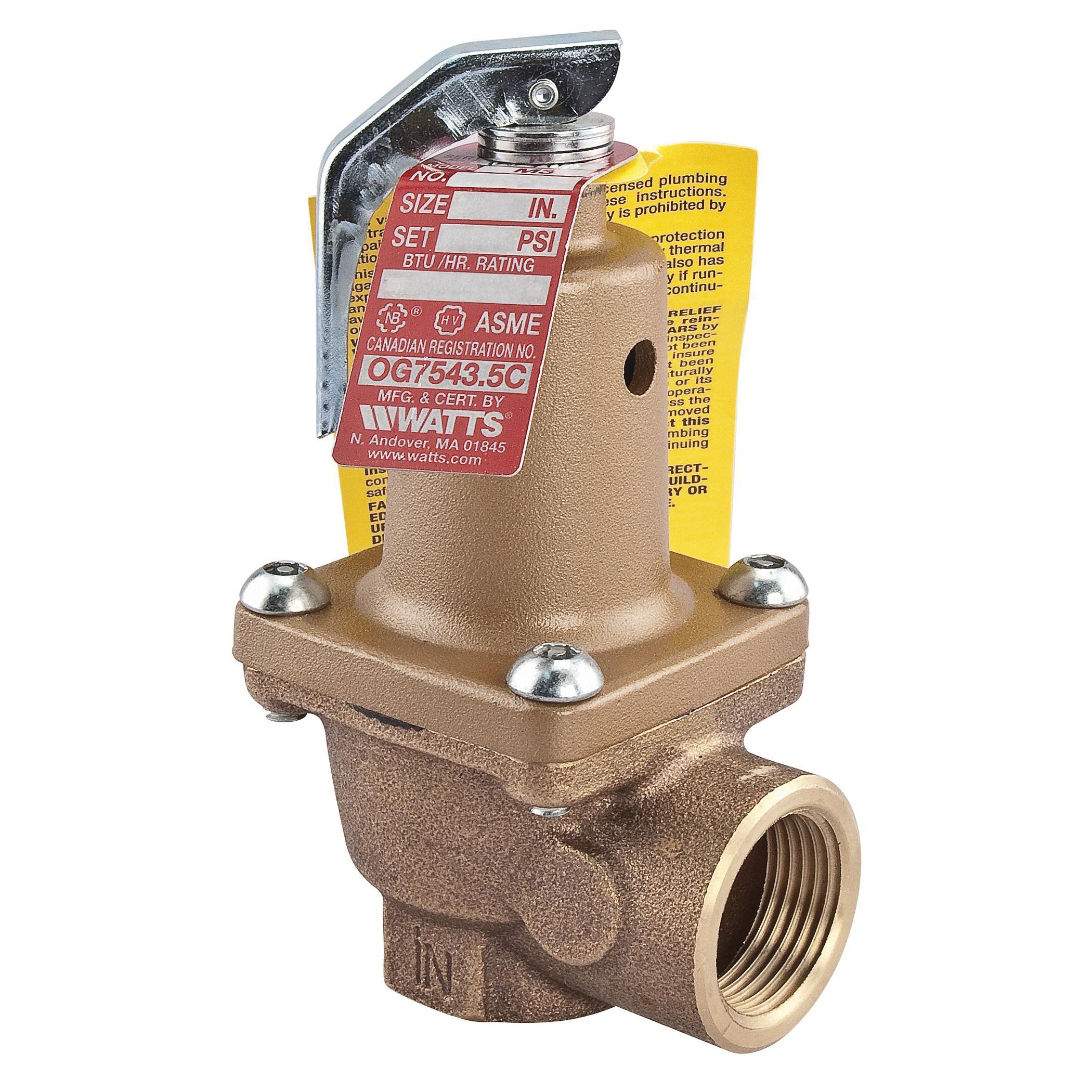 WATTS-174A Boiler Pressure Relief Valve, 3/4", 30PSI-0274431