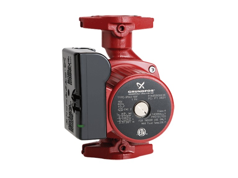 GRUNDFOS - 3 Speed Pumps - CAST IRON UPS 43-100F 115 3-speed, 1/2 HP, flanged housing - 95906636