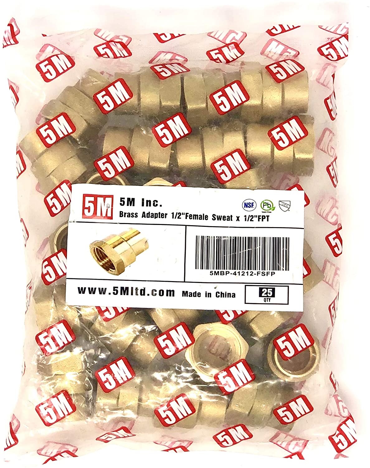 Brass Adapter Female Sweat x FPT - variation