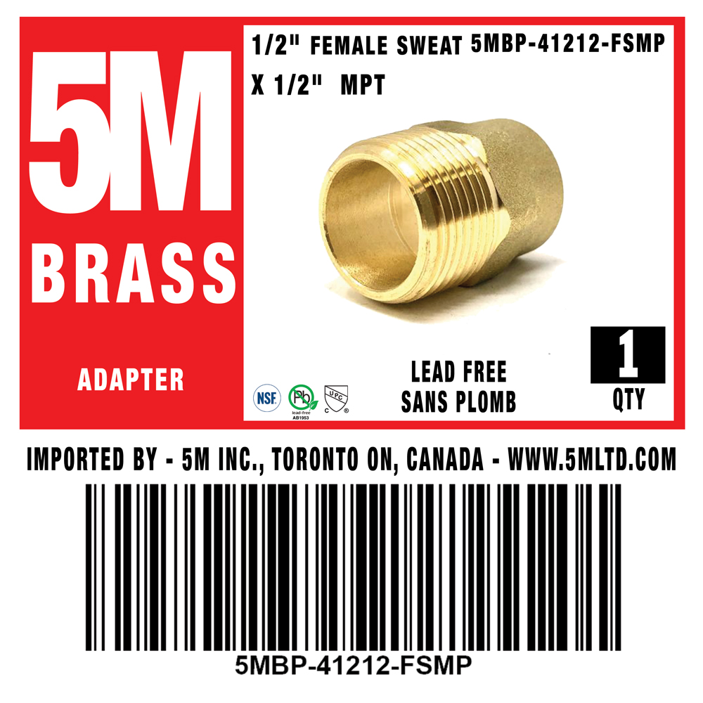 Brass Adapter Female Sweat x MPT - variation