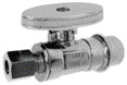 1/4 Turn Straight Stop VALVE w/ABS Straight Handle -3/8" O.D x 1/2" Push Fit - variation